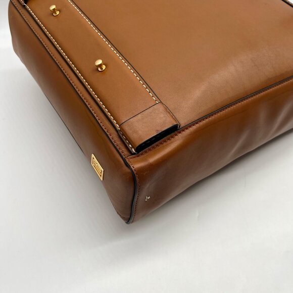 Tory Burch Brown Leather Miller Poetry Large Messenger Bag - Picture 8 of 12